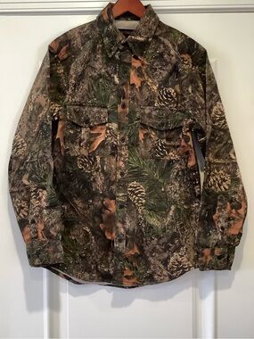 Vtg True Timber Camouflage Button-Down Shirt Size Small Mixed Pine Hunting NEW